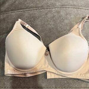 Cream Full-Coverage Bra with Molded Cups